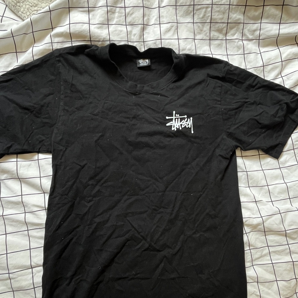Stussy Black Short Sleeve Tee Casual Streetwear